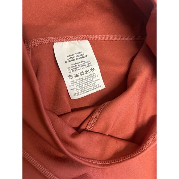 Lot of 2 Nike Dri-Fit leggings size Medium Navy dots Terracotta yoga athletic - Picture 6 of 14